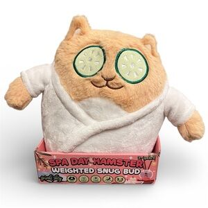 Pink Sky Spa Day Hamster Weighted Snug Big Plush 2.2lbs Stress / Sleep Support